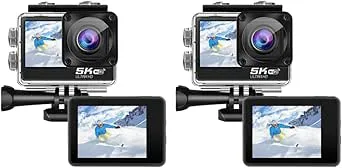 LYEAA 5K actionkamera, 170° vidvinkel, No-Shake