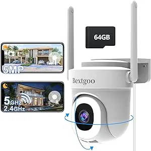 Övervakningskamera Utomhus Bextgoo 5MP QHD WiFi Kamera Övervakning Utomhus
