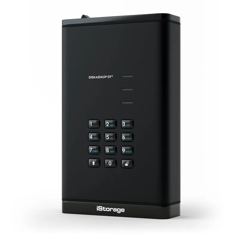 iStorage diskAshur DT3 256-bitars 4TB – FIPS nivå 3-certifierad – säker krypterad stationär hårddisk – lösenordsskyddad