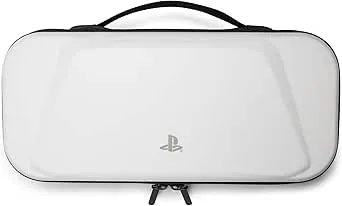 PowerA Skyddsfodral för PlayStation Portal™ fjärrspelare, hållbar, förvaring, skyddsfodral, laddningskabel, genomströmning, skärmskydd, officiellt licensierad, Vitt