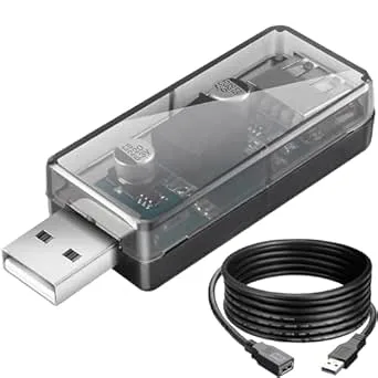 Youmile USB-isolatormodul USB till USB-spänningsisolatorkort ADUM3160 Chip Digital Signal Audio Power Isolator 12 Mbps USB 2.0 ESD-skydd med USB-förlängningskabel