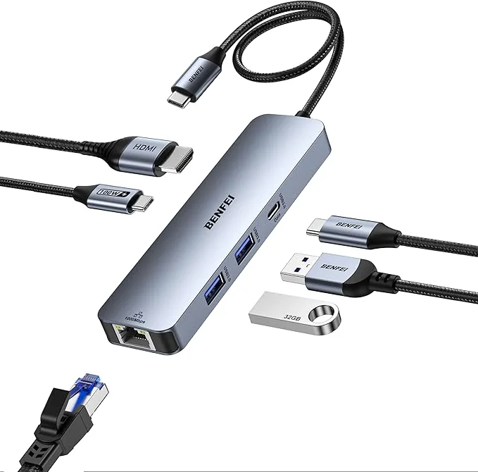 BENFEI 6 in 1 USB C Hub with HDMI