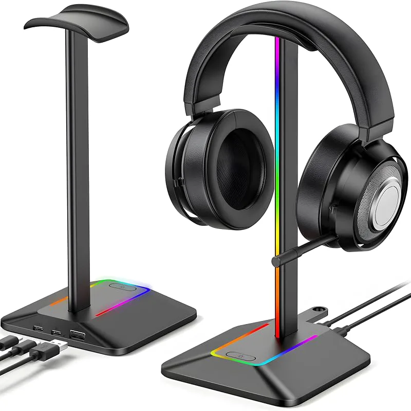 Retoo Headset hållare hörlurar stativ RGB