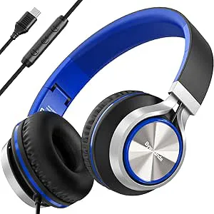Bywulanda USB C Headphones with Mic and Volume Control