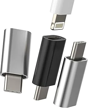 Lightning till USB adapt C-adapter för iPhone, iPad Mini, kompatibel för Samsung (3Pack) Jack Type Hane för Apple Kvinna Tillbehör Typ C-kabel Laddnin