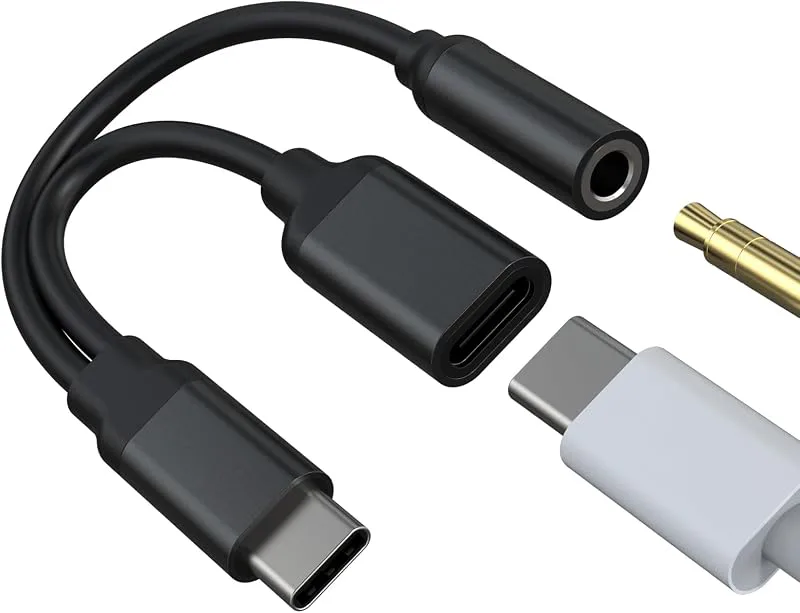 USB C till 3,5 mm ljudhörlurar adapter