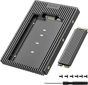 ORICO M.2 NGFF till 3,5-tums SATA hårddiskar adapter, konverterare installationsram utbytbar ram för M.2 SATA SSD B M nyckel i 2230/2242/260/2280 (D2NS)