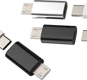 Kefiany USB-C till Micro USB-adapter (3-pack) för Samsung S7/S6, Aluminium, Dataöverföring, Plug-and-Play