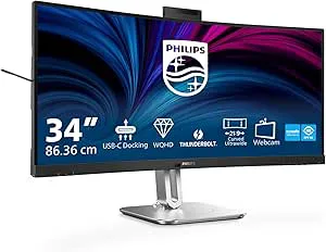PHILIPS 6000-serien 34B2U6603CH/00 datorskärm 86,4 cm (34 tum) 3440 x 1440 pixlar bred Quad HD LCD grå