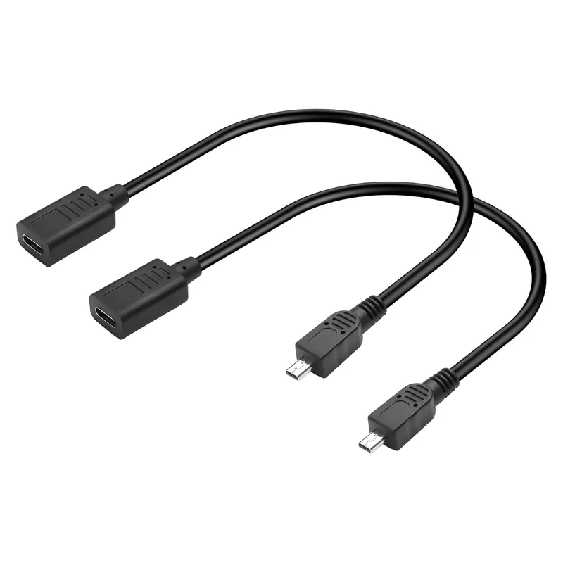 GINTOYUN 2 stycken mini 8-stifts till typ C datakabel