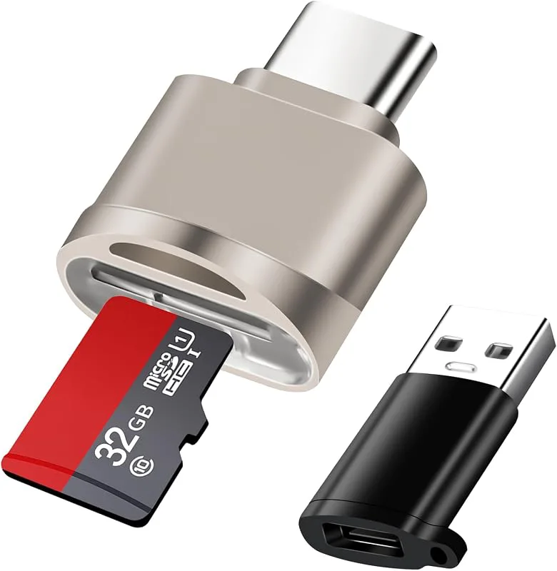AXFEE Micro SD-kortläsare, usb C-minneskortläsaradapter till USB A och TF