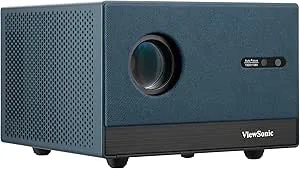 ViewSonic LX60HD Full HD 1080p smart LED-projektor för hemmabio, inbyggd Google TV, 140-tums skärm, 630 ANSI-lumen, autofokus och nyckelsten, Wi-Fi, B