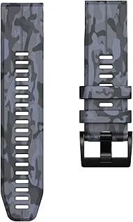 Klockband kompatibelt med Garmin Quatix 7 7X Solar Edition/Tactix 7 Pro/Fenix ​​Camouflage Silikonrem Armband Tillbehör