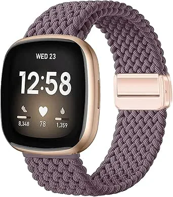 Nylonflätat armband för Fitbit Versa 3/Versa 4