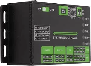 Generic Industriell Isolerad USB-omvandlare, Flera System Stöder USB Till UART I2C SPI JTAG-omvandlare Aluminiumlegeringsfodral för PC
