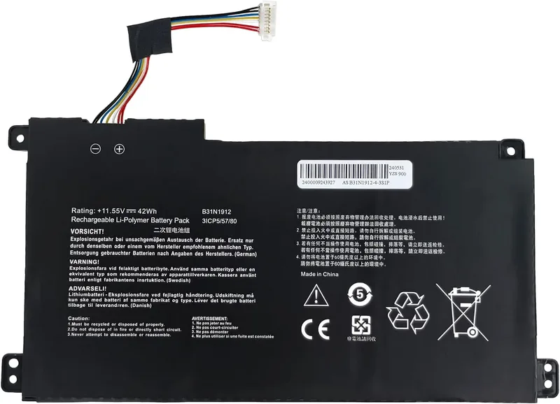 B31N1912 C31N1912 batteri för ASUS VivoBook 14 E410MA L410MA E410KA E510KA E510MA L510MA F414MA EK1890WS R429MA R522MA serien bärbar dator 0B200-036800000000000000000000000 0 0B200-03680200 [11,55 V