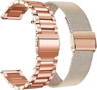 20 mm 22 mm klockband i rostfritt stål Passar Fit For Garmin Venu/3/2/SQ/SQ 2/Venu2 Plus Armbandsrem Passar Fit For Garmin Vivoactive 3 4 5 Band