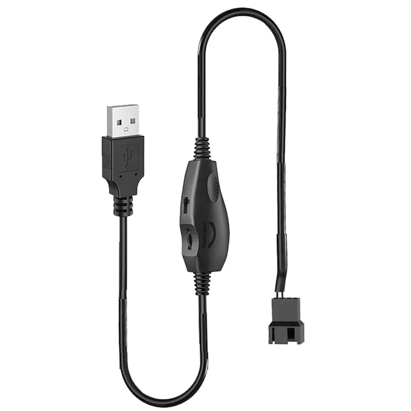 Gjord av ny ingångad 12 V spänning uppåt USB till 3- och 4-polig PC-fläkt