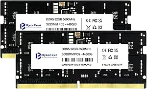 RAM DDR5 64 GB (2 x 32 GB) 5600MHz PC5-44800 CL46 1,1 V SODIMM On-die ECC 262-pin bärbar dator/notebook RAM Minnesmoduler
