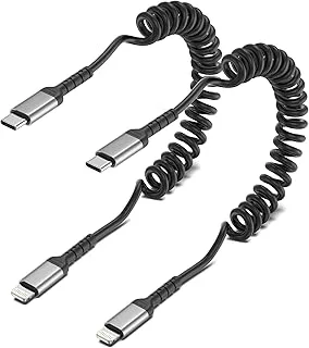 USB C till Lightning-kabel spiralkabel