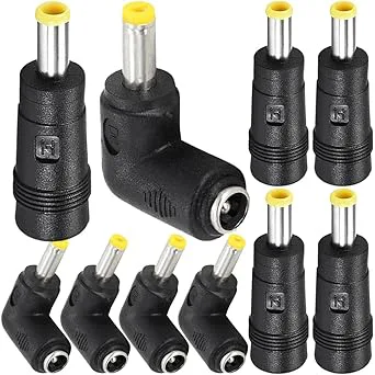 DC-kontakt 5,5x2,1 mm hona till 4,8 x 1,7 mm hane och DC-kontakt 4,8 x 1,7 mm rätvinklig hona
