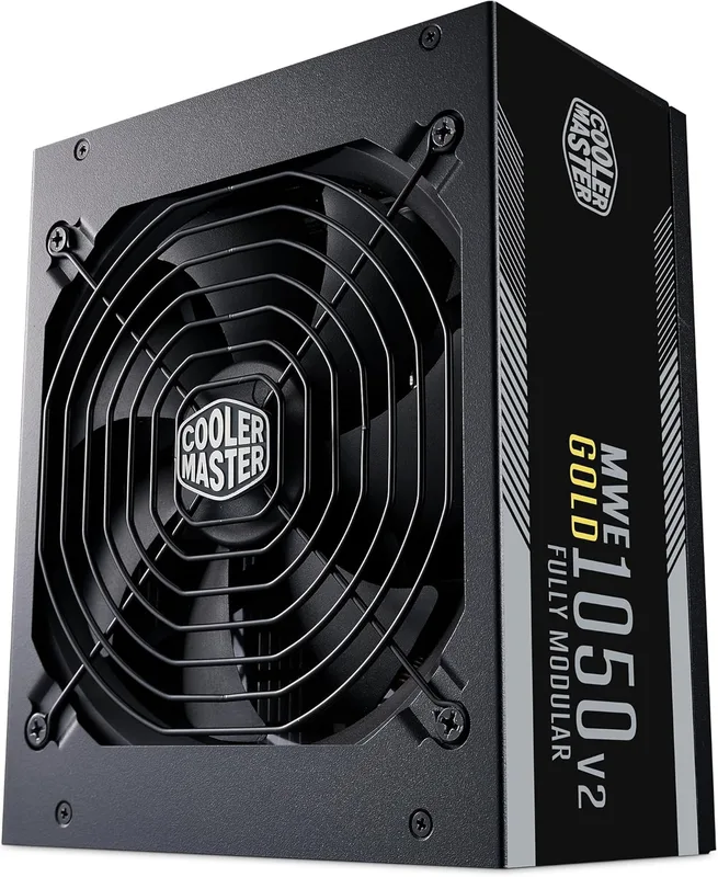 Cooler Master MWE Gold 1050W V2 Full Modular, ATX, 80PLUS Gold, 140 mm fläkt, löstagbara kablar
