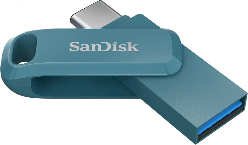 SanDisk 512 GB Ultra Dual Drive Go USB Type-C Flashminne med reversibla USB-kontakter, Type-C och Type-A, för mobiler, plattor, Mac- och PC-datorer