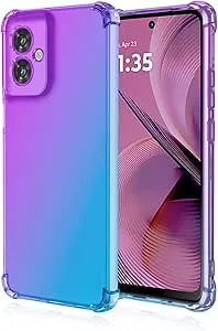 Topme Mobiltelefonskal kompatibelt med Motorola Moto G55 5G (6,49 tum) – säkert och elegant skydd – ljusblå