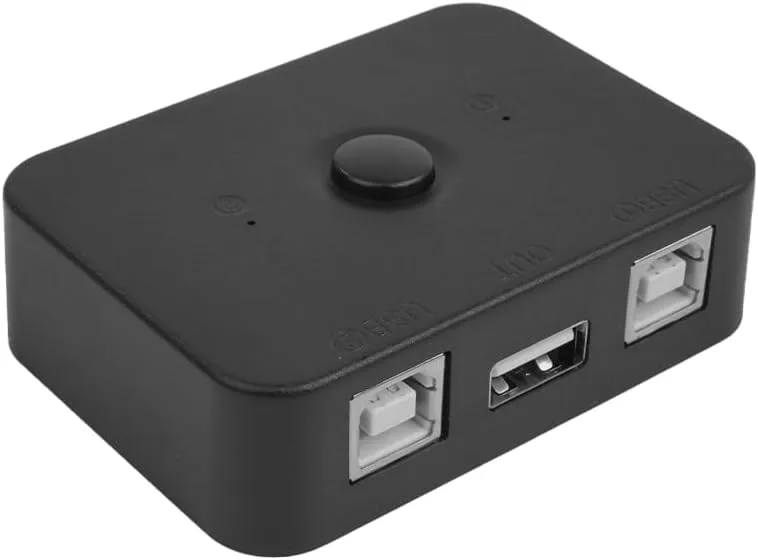USB Print Sharer 2-portars skrivare delning för 2 datorer