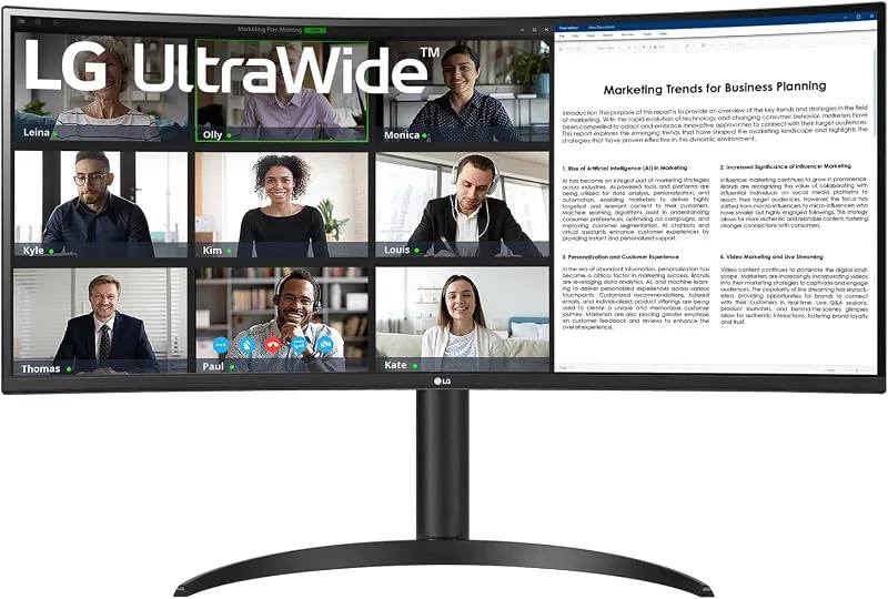 LG UltraWide™ 34WR55QK-B 34 tum ultrabred PC-skärm