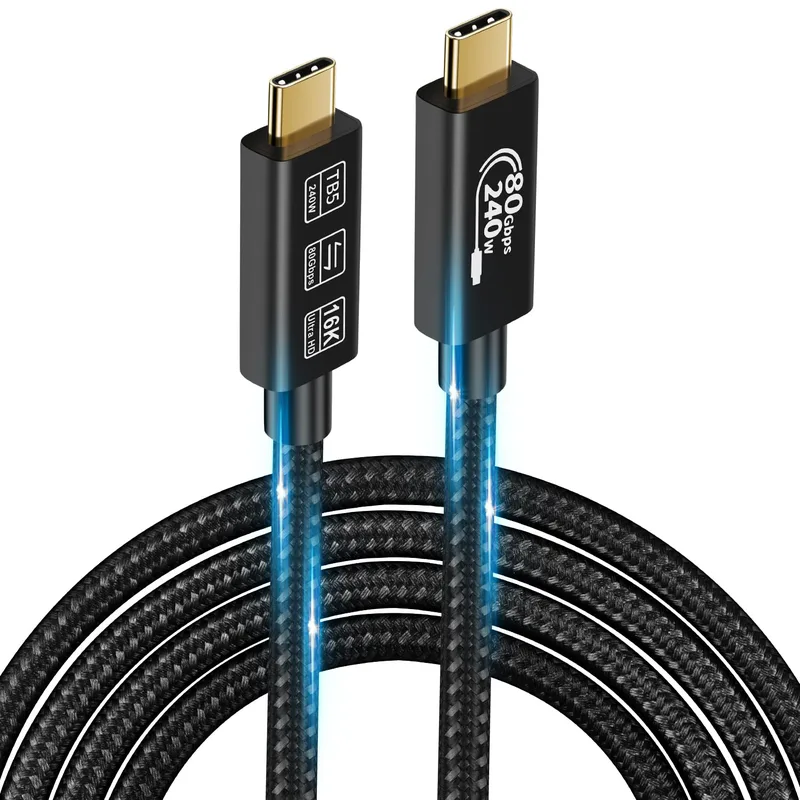 USB4-kabel med Thunderbolt 5 4-kabel