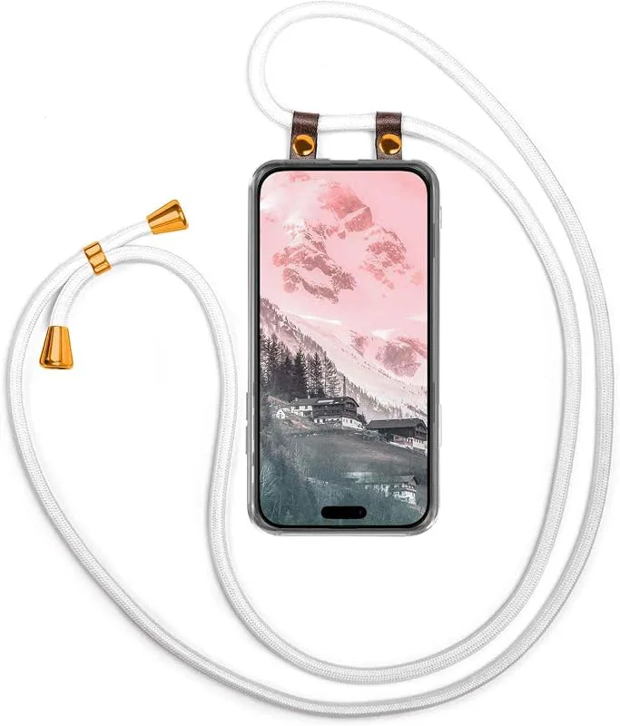 moex Mobiltelefonkedja kompatibel med Apple iPhone 16, fodral med band, justerbar längd, mobiltelefonfodral för upphängn