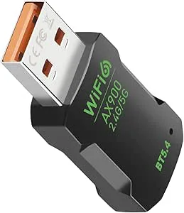 WiFi-adapter 6 Bluetooth 5.4 USB 2in1, WiFi och Bluetooth 2,4/5 GHZ ax900 Mbps för PC/laptop/stationär, mini USB utan drivrutin, stöder Windows10/11