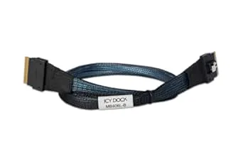 ICY DOCK MB406L-B datakabel – 1 x SlimSAS SFF-8654 8i till 1x SlimSAS SFF-8654 8i längd 50 cm