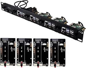 GeeekPi 19 tums 1U-rackhållare för Raspberry Pi 5