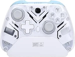 2,4G Trådlös Spelkontroll, Dual Vibration BT PC-spelkontroller med Hall Effect Triggers och RGB-belysning för Android OS X Wins, Anpassningsbar Via Mobilapp (Vit)