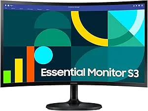 Samsung S36GD Essential S24D364GAU 24 tum böjd bildskärm med VA-panel, Full HD-upplösning, 4 ms svarstid, 100 Hz uppdateringsfrekvens, Eco Saving Plus, flimmerfri, svart