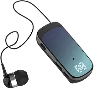 Pluuttiem K65 Tie-Clip In-Ear In-Ear Headset Digital Display Långvarig Business En-Ear Headset Blue Mist