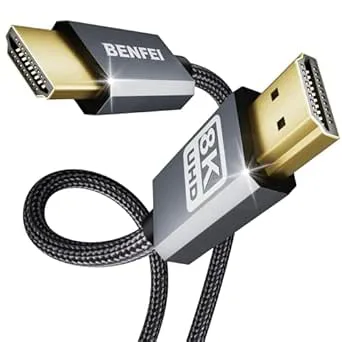 BENFEI 8K HDMI till HDMI-kabel, certifierad ultrahög hastighet HDMI-kabel 4K @240Hz, 8K@60Hz, HDMI 2.1, 3 meter, 48 Gbps, aluminiumskal, nylonflätad