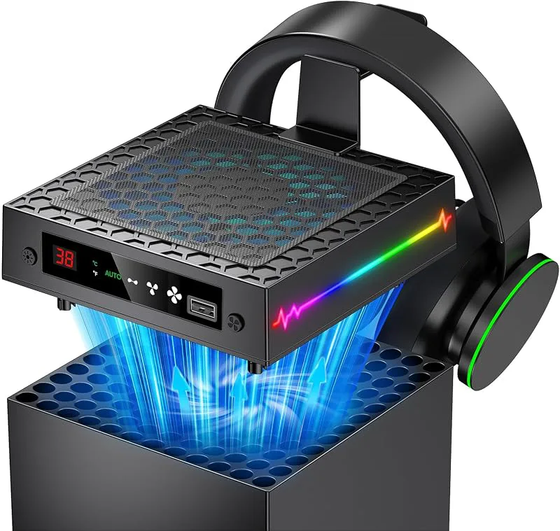 LED-display automatisk kylfläkt för Xbox Series X