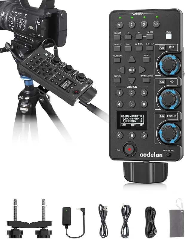 För Sony videokamera Lanc zoomkontroll – trådlös och trådbunden fjärrkontroll med IRIS Focus Zoom ND vitbalans justera f