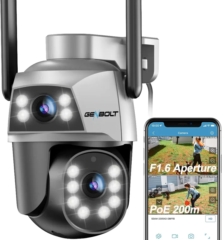 GENBOLT Övervakningskamera Utomhus 2.4&5GHz WIFI med PoE