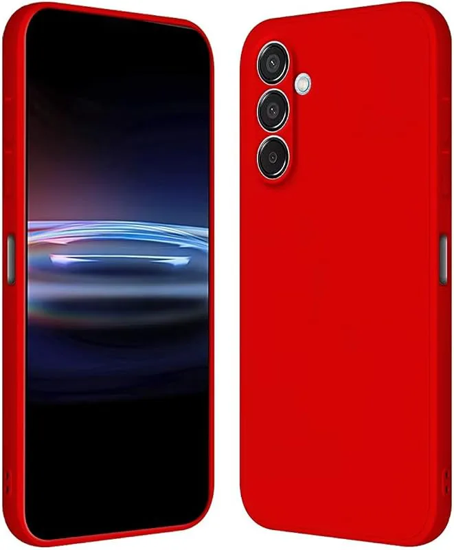 Fodral för Samsung Galaxy S25 på 6,2 tum, mjukt fodral i TPU-silikon, kinaröd