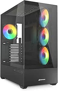 Sharkoon AK6 RGB PC-hölje, ATX, svart