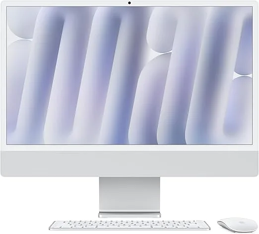 Apple iMac allt-i-ett-dator med M4-chip med 10 kärnig processor och 10-kärnig grafik: 24-tums Retina-skärm, 16GB enhetli