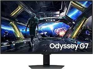 Samsung Odyssey G70D Gaming PC-skärm, storlek 32 tum, IPS-panel, UHD 4K-upplösning (3 840 x 2 160), 144 Hz, lutningsbar, VESA 100 x 100, kontrast 1 000:1, Eye Saver Mode, Flicker Free, HDMI (1,4),