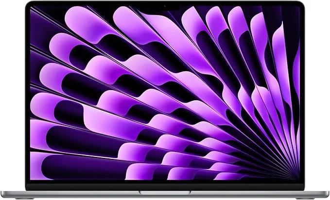 Apple 2024 15-tums MacBook Air med M3-chip, 15,3-tums Liquid Retina-skärm, 16 GB, 256 GB, rymdgrå