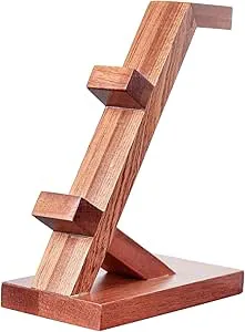 Valnötsträ Spelkontrollstativ Hörlurshållare i aluminiumlegering Sparar utrymme och håller ordning på skrivbordet. Tredje våningen