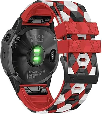 22/26MM silikonrem for Garmin Fenix8 7X 6X snabbkopplingsrem