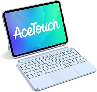 Inateck Fodral med tangentbord, ultralätt tangentbord för iPad 10 generation, iPad Air 6 11 tum 2024